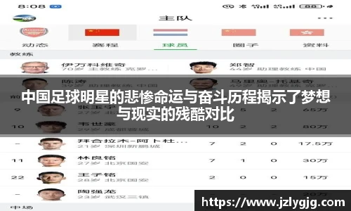 中国足球明星的悲惨命运与奋斗历程揭示了梦想与现实的残酷对比